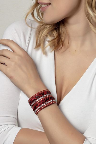 Modex Red Stone Wrapped Bracelet