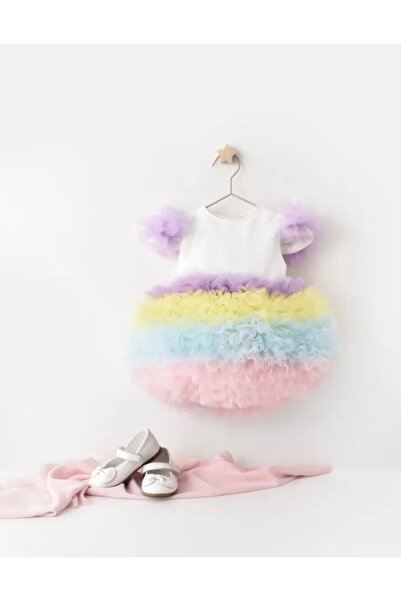 Tinypeople Kız çocuk kabarık abiye elbise doğum günü elbisesi kız çocuk parti...