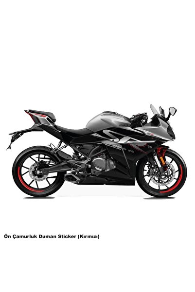 Motiker CFMOTO 250SR ÖN ÇAMURLUK KIRMIZI DUMAN PARÇALI KAPLAMA STICKER ETİKET MODELİ