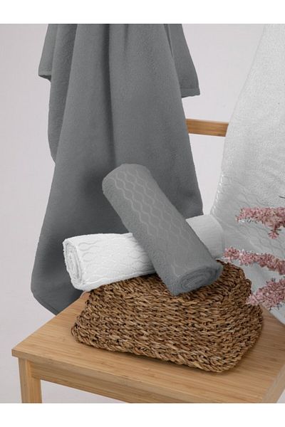 Özdilek Elissa Best Set Bath Set - Gray - White