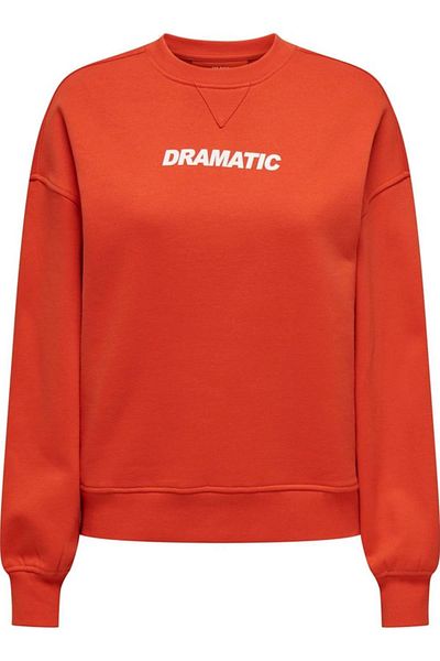 ONLY Onlsofia L/S Word O-Neck Swt Orange