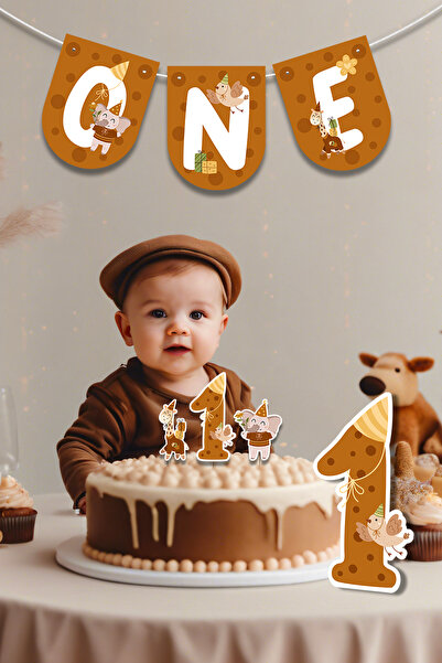 Niksy Design Boho Party Animals Tematic One Mini Set Ornament pentru petrecer...