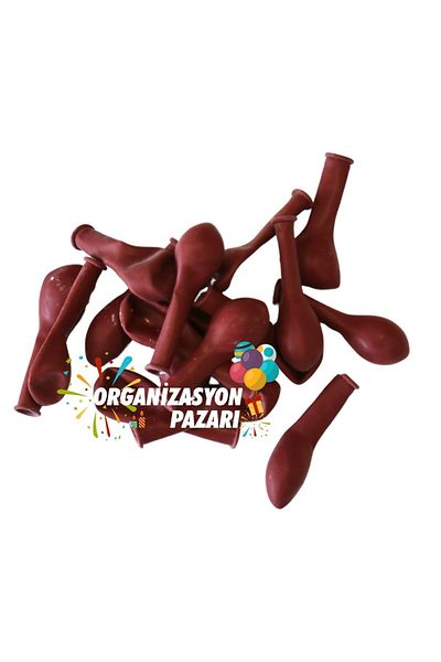 Organizasyon Pazarı 5 Inch Deep Red Color Small Size Decoration Balloon of 25