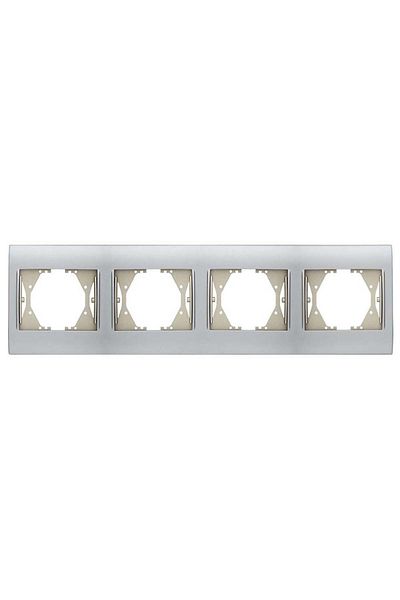 VİKO Viko Panasonic Thea Blu Inox Matt Gold Quadruple Frame