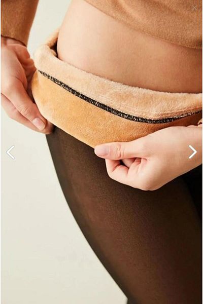 RAPAPA Black Plush - Skin Color Magic Thick Winter Fleece Pantyhose Tights 1001