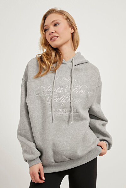 Arma Life Дамска сива суитшърт с качулка и принт „Париж“