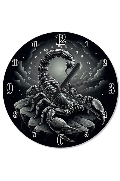 Tablomega Dark Scorpion Shadow Shaped Wall Clock