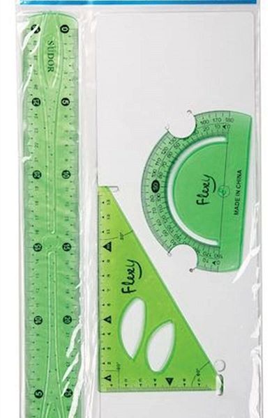 Südor Yayınları Flexi Unbreakable Ruler Set Green