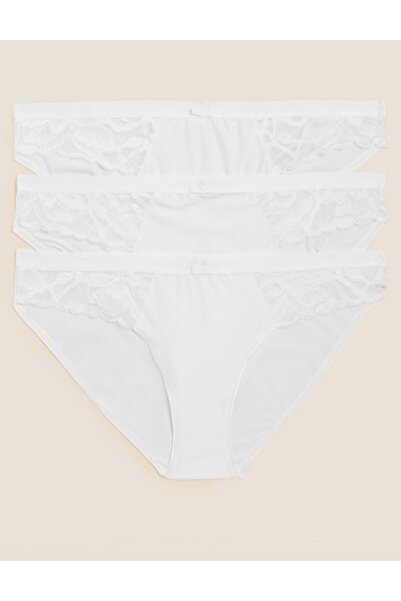 Marks & Spencer 3'lü Dantel Detaylı Bikini Külot Seti