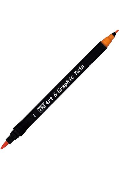 Zig Art & Graphic Twin Marker Drawing Pen 24 Scarlet