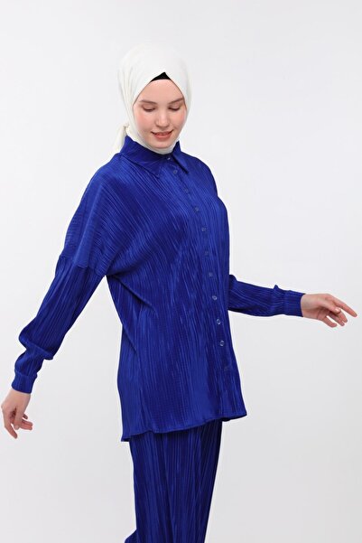 sehatex NİLLS Γυναικείο Παντελόνι Πλισέ Πουκάμισο NİLLS00001