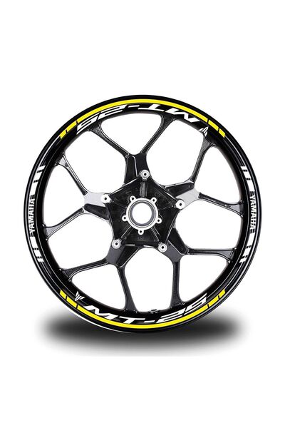 Generic Brand Yellow Yamaha R1 Team Wheel Rim Sticker Sticker