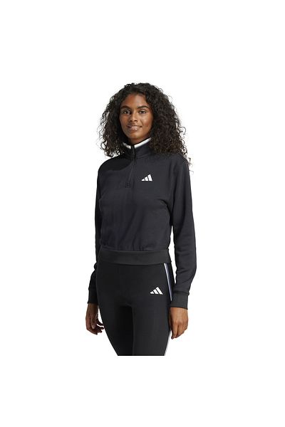 adidas Top cu fermoar Essentials Color Pop French Terry Crop Quarter