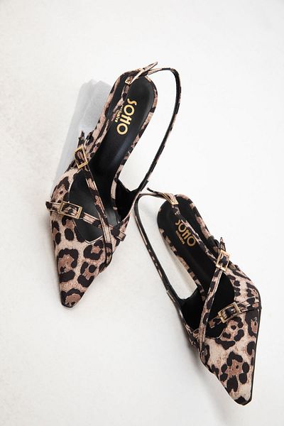 SOHO Klassische Damenschuhe mit Absatz und Leopardenmuster – 20162