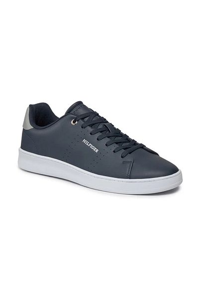Tommy Hilfiger Pánské tenisky tmavě modré - Court Cup Lth Perf Detail