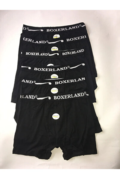 boxerland Erkek Likralı Penye Boxer Siyah 10’lu