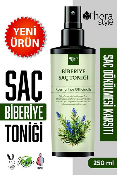 Thera Style Rosemary Hair Care Tonic Anti-Hair Loss Fast Hair Growth Effective Natural 250 ml