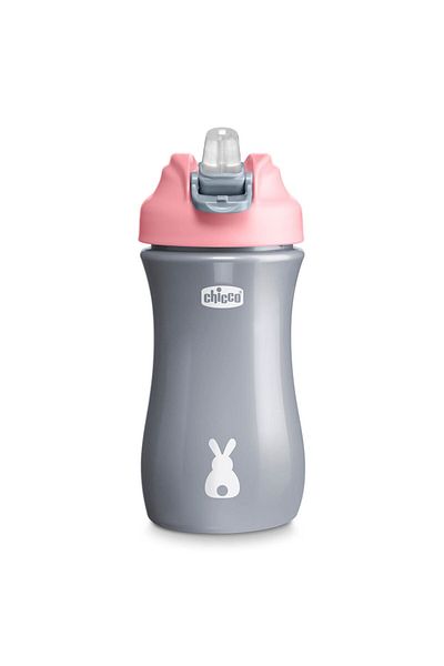 Chicco 2 Years+ 350 ml Pop-Up Glass with Straw - Pink