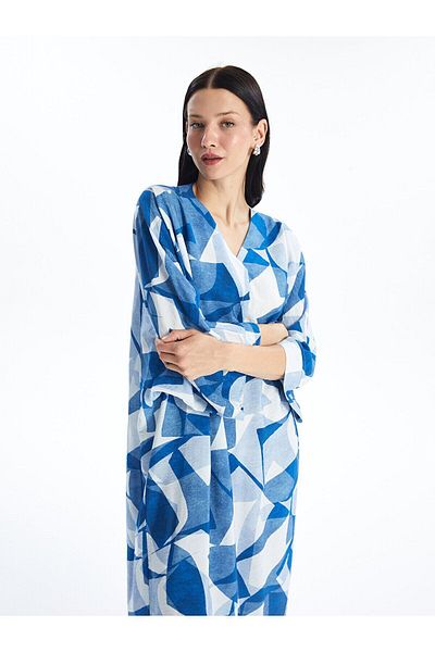 LC Waikiki Oversize dámské šaty s výstřihem do V - LCW