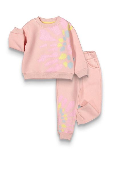 baby flamindo Baby Flamindo Batic Printed 3 Threads Girl's Tracksuit Suit