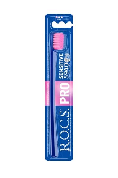 R.O.C.S. Rocs Pro 5940 Sensitive Ultrathin Bristle Toothbrush Soft Pink