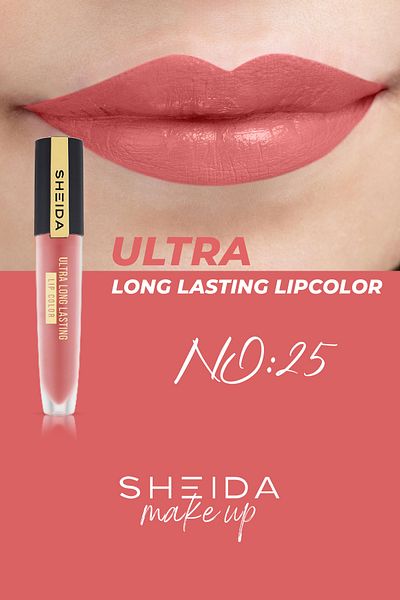 Sheida Long Lasting Matte Liquid Lipstick with Intense Pigment and Vitamin E - No 25