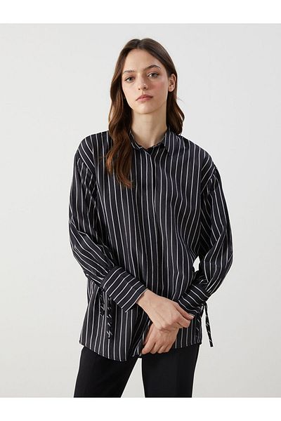 LC Waikiki Lcw Striped Oversize Women's Shirt Tunic