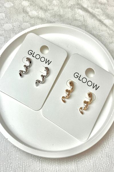 DEMOKAN 2.5cm Wide Women's Crimp Earrings