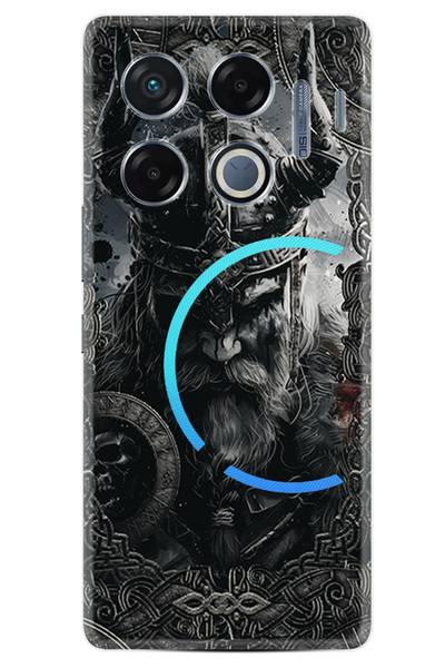 Kılıfland Infinix GT 20 Pro Kılıf Boutique Baskılı Resimli Viking Pcode -012