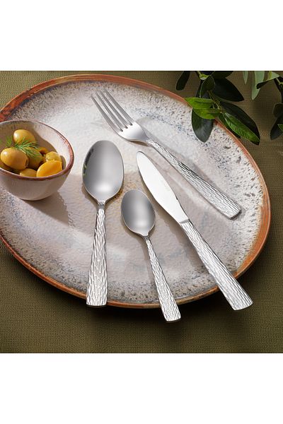 Schafer Sheen 24 Piece Fork Spoon Knife Set-silver23