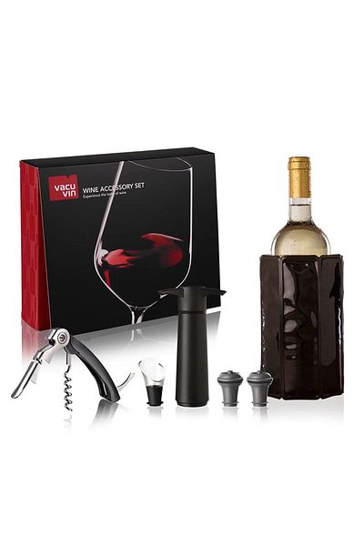 Vacu Vin Wine Accessory Set with Box - Scythe, Cooler, Serving, Vacuum Set and Stopper