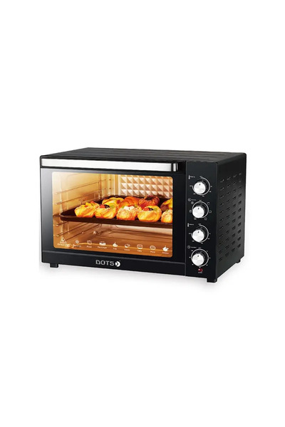 DOTS electric oven, liters, with grill, watts, black