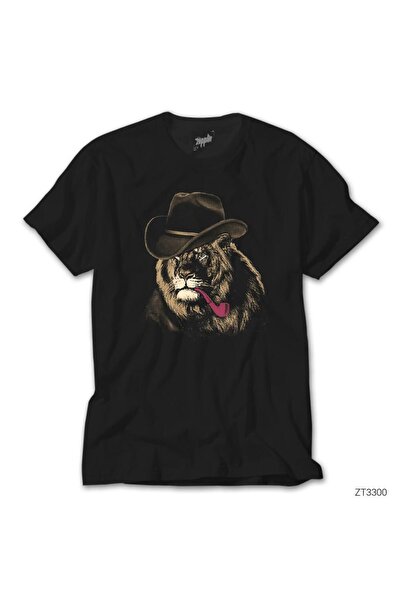 CrowsGate Μαύρο μπλουζάκι Lion Cowboy