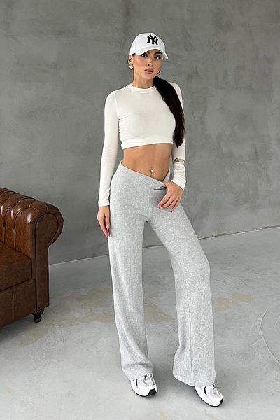 Seda Yalçın Atelier Gray Knitted Loose Trousers