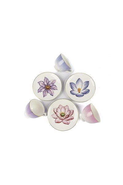 Mikasa Moor Lotus Set of 6 Coffee Cups