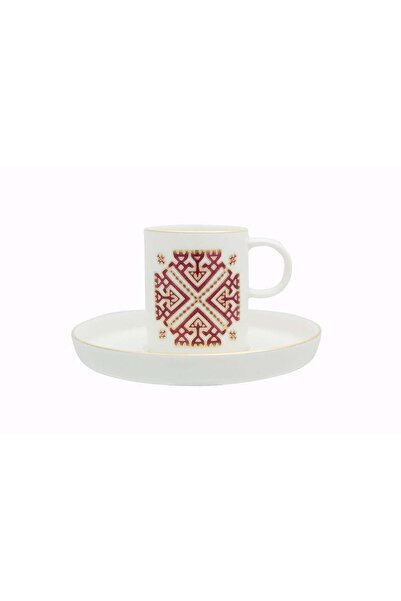 Porland Arabesque Pattern Coffee Cup with 6 Plates