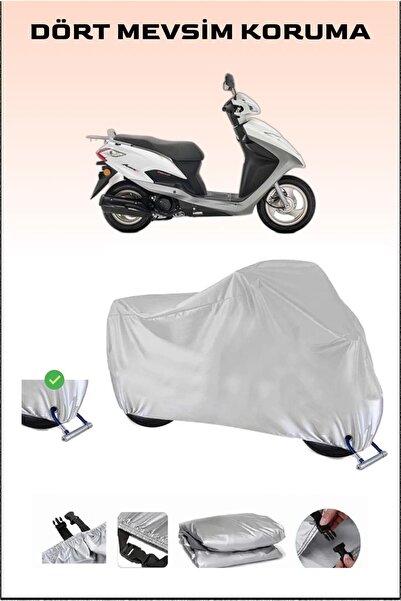 Breen قماش مشمع للدراجات النارية متوافق مع قفل Honda Activa S، رمادي، آمن، مق...