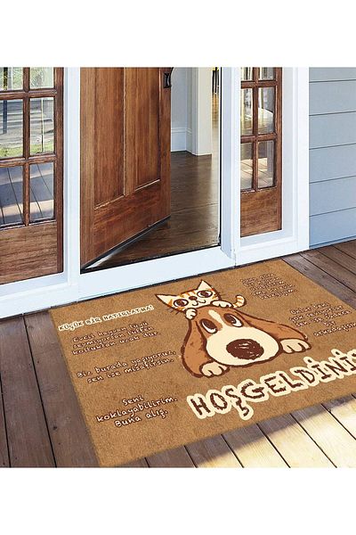 Egebella Non-Slip Base Printed Decorative Door Mat