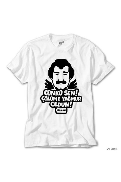 CrowsGate Müslüm Gürses You Became Rain in My Desert White T-Shirt