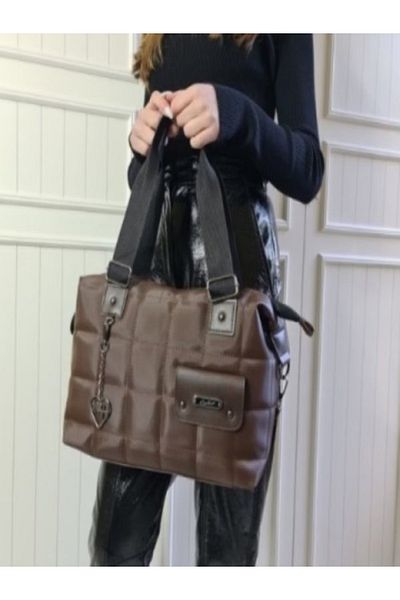 Gloria Miralle Women's Quilted Shoulder Bag - Width 35cm, Height 27cm, Thickness 10cm, with Shoulder Strap