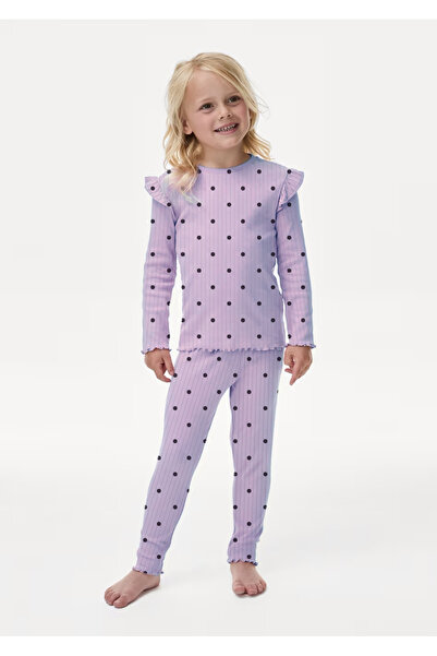 DFN Kids 2,3,4,5,6,7 Yaş Kız Çocuk 2'li Taytlı Fitilli Kaşkorse 2 Adet Takım
