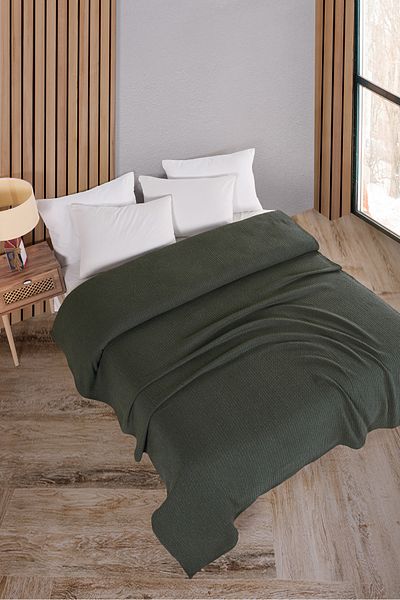 Evim Cotton Maya Pique Bedspread Single Khaki 160X230 cm