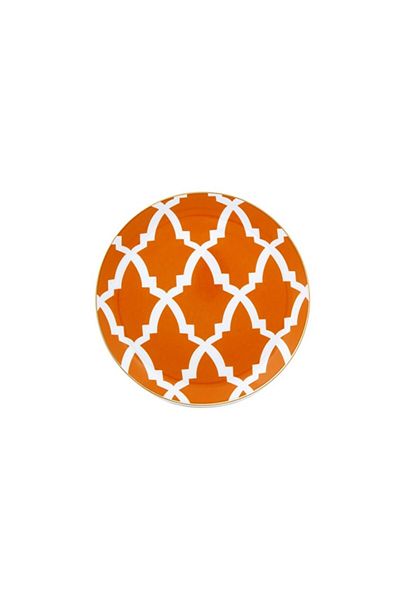 Porland Morocco Pattern3 Orange Flat Plate 17cm