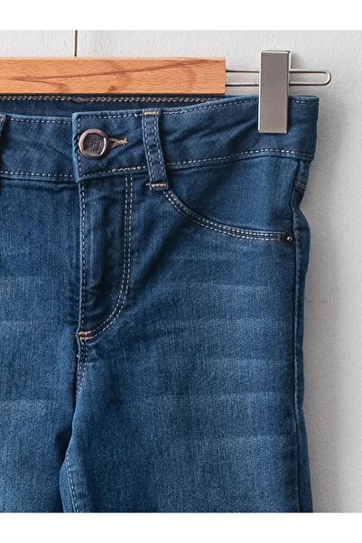 LC Waikiki LCW Kids İndigo İspanyol Paça Kız Çocuk Jean Pantolon