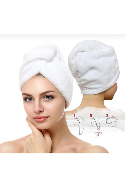 Home Çiqrik Home Towel Hair Cap (Elastic)