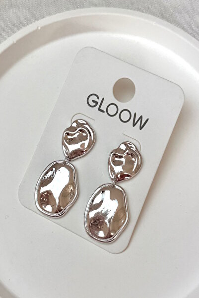 DEMOKAN أقراط نسائية مقاس 5 سم، أقراط نسائية بتفاصيل بيضاوية الشكل