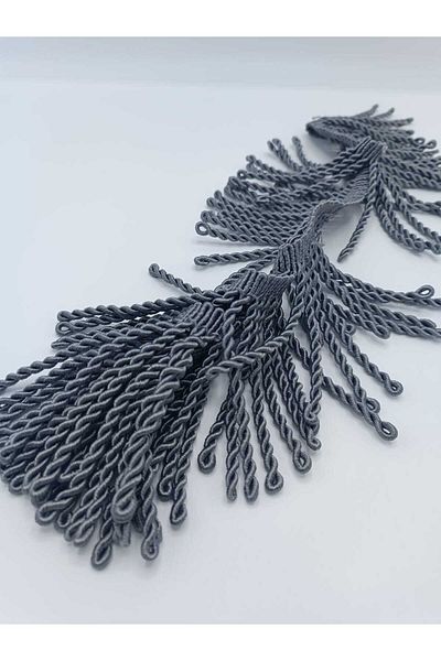 KATMERTEKS 6 Meters Anthracite Bouillon Fringe