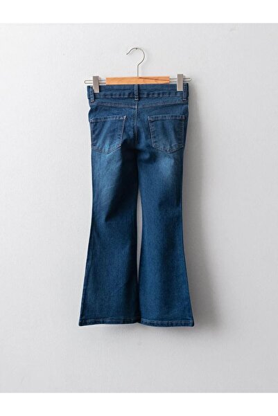 LC Waikiki LCW Kids İndigo İspanyol Paça Kız Çocuk Jean Pantolon