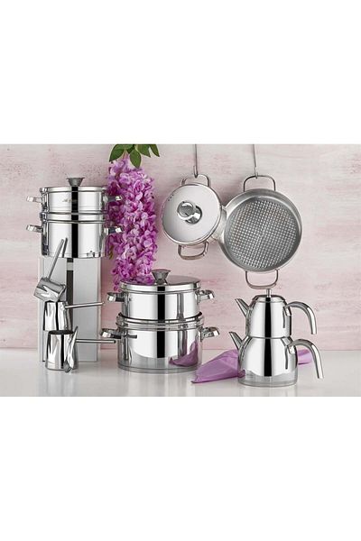 Aryıldız Lilyum Prestige Glass 20 Piece Ideal Cookware Set
