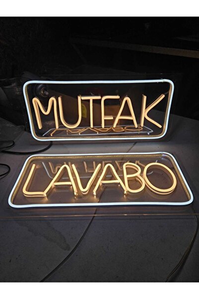 En Güzel Günde Mutfak Lavabo Işıklı Neon Led Duvar Dekarasyon 20*40cm